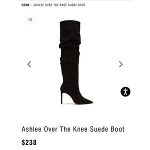 Schutz Ashlee Black Suede over the knee slouch boot new in box sz 7.5